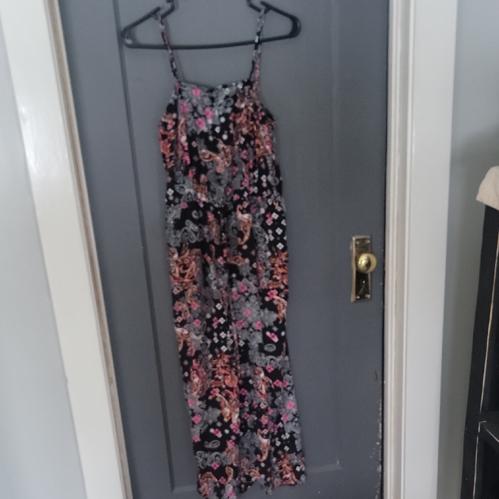 Floral Black Jumpsuit